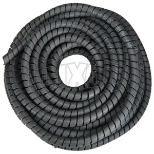 DIXON FRSGX50 Spiral Hose And Cable Protection Flame Retardant, Black, 66 Ft. Length | BX7FYD