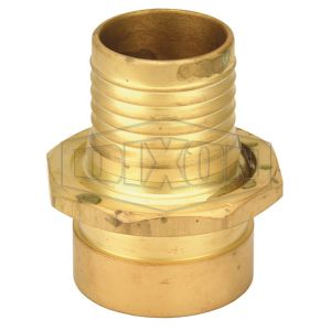 DIXON G5232 Scovill Style Permanent Grooved Coupling, 1-1/2 Inch Hose I.D., Brass | BX7GPB
