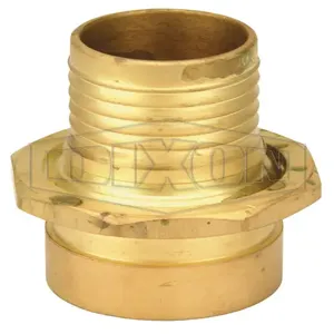 DIXON G5232 Scovill Style Permanent Grooved Coupling, 1-1/2 Inch Hose I.D., Brass | BX7GPB