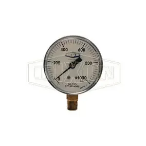 DIXON GL320 Standard Dry Gauge, 2-1/2 Inch Face, 1/4 Inch Lower Mount, 0-30 PSI | AL4NYA