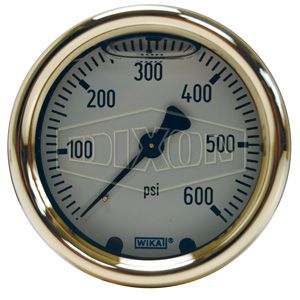 DIXON 50025104 Bimetall-Thermometer, 1/2 Zoll MNPT CBM, 5 Zoll Gesicht, 2-1/2 Zoll Schaft | BX6RFN