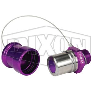 DIXON HFR-C4 Empfänger mit hohem Durchfluss, 1500 PSI Berstdruck, violett, Empfänger mit Kappe, 2 Zoll Sechskant | BX7JCK