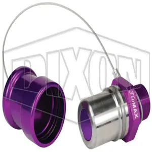 DIXON HFR-C4 High Flow Receiver, 1500 PSI Burst Pressure, Violet, Receiver W/Cap, 2 Inch Hex | BX7JCK