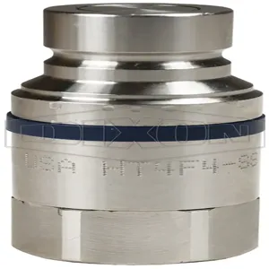 DIXON HT8F10-SS ISO-FF Plug, NPTF Thread, 1-1/4 Inch Thread, 316 Stainless Steel | BX7JFH