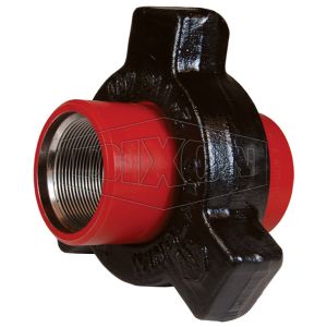 DIXON HU400400 Threaded Hammer Union, 4 Inch Size, Red, Sub, Black Nut | BX7JKJ