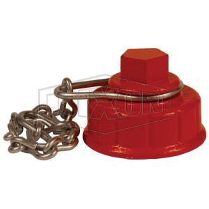 DIXON IHC250F Hydrantenkappe aus Eisen, NST-Innengewinde, rot lackiertes Eisen, 2-1/2 Zoll Größe | BX7JMH