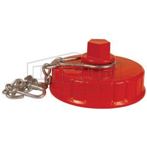 DIXON IHC450F Hydrantenkappe aus Eisen, NST-Innengewinde, rot lackiertes Eisen, 4-1/2 Zoll Größe | BX7JME