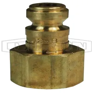 DIXON J2F2-B Pneumatic Threaded Plug, NPTF Thread, 1/4 Inch Thread, Brass | BX7JVB