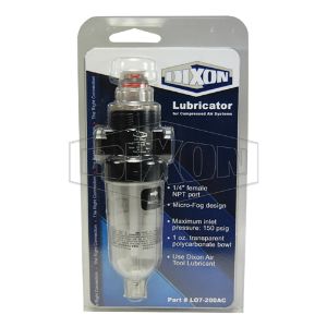 DIXON L07-200AC FRL kardierter Miniaturöler, 14 SCFM Durchfluss, 1/4 Zoll Anschluss | BX7KBP