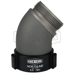 DIXON N5445-25F25F Style N54, Angle And Suction Elbow, 45 Deg. Angle, 2-1/2 Inch Thread | BX7LMQ