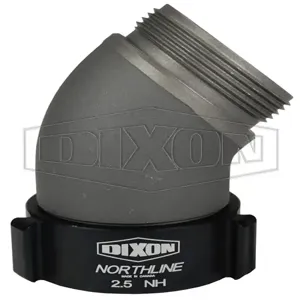 DIXON N5445-25F25F Style N54, Angle And Suction Elbow, 45 Deg. Angle, 2-1/2 Inch Thread | BX7LMQ