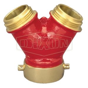 DIXON PW25F15F Brass Plain Wye With Pin Lugs, 2-1/2 FNST Inlet, 1-1/2 Inch Male NST Outlet | AN4YRG