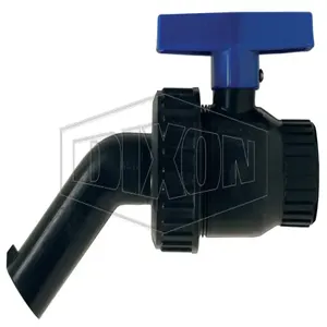 DIXON SUBVN100 Polypropylene 45 Deg. Single Union Nozzle Valve, Full Port | BX7UFF