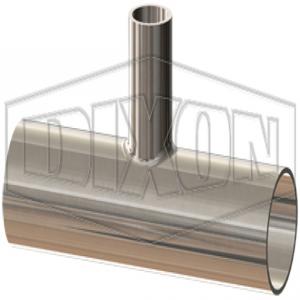 DIXON T7RWWW-250150PM Tee, 2-1/2 x 1-1/2 Inch Dia., 316L Stainless Steel | BX7VWP