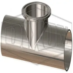 DIXON T7WWMS-600PL Tee, 6 Inch Dia., 316L Stainless Steel | BX7VZY