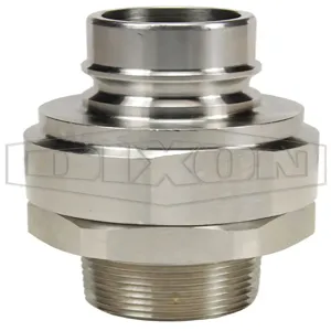 DIXON V4M4-SS Male Plug, Snap-Tite H/IH Interchange, Valved | BX7XAT