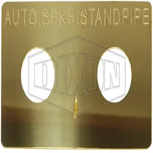 DIXON WP2H-ASSP-P Wall Plate, Auto-Sprinkler/Standpipe Branding, Polished Finish, Brass | BX7XQD