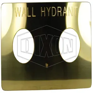 DIXON WP2H-HY-P Wall Plate, Hydrant Branding, Polished Finish, Brass | BX7XQH