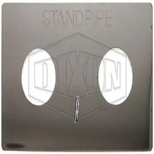 DIXON WP2HSP-C Wall Plate, Standpipe Branding, Polished Chrome Plated Finish, Brass | BX7XQG