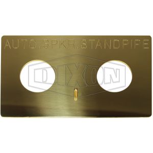 DIXON WP2HSP-P Wall Plate, Standpipe Branding, Polished Finish, Brass | BX7XQK