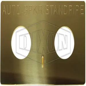 DIXON WP2HSP-P Wall Plate, Standpipe Branding, Polished Finish, Brass | BX7XQK