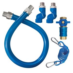 DORMONT CAN16100KITCF2S72 Moveable Gas Connector Kit, 1 Inch Inner Dia., 72 Inch Length, 2 Swivel | BT4UQH 0242943