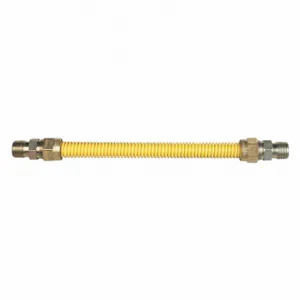 DORMONT 30C-3141-48 Gas Connector, 1/2 Inch Hose Inside Dia, 4 ft Hose Length, 106000 BTU Capacity, Yellow | CP3TYV 56HH27