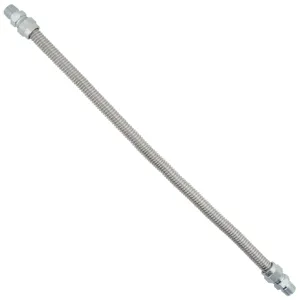 DORMONT 30-3131-30B Gas Connector, 1/2 Inch Inner Dia., 1/2 Inch x 1/2 Inch Size, 30 Inch Length, SS | BR8MJB 0240653