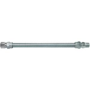WATTS 30-3132-18B Gas Connector, 1/2 Inch Inner Dia., 1/2 Inch x 1/2 Inch Size, 18 Inch Length, SS | BR8JLV 0145897