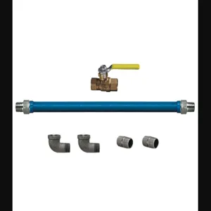 DORMONT CAN1675BPEV48 Moveable Gas Connector, 3/4 Inch Inner Dia., 48 Inch Length, SS, 3/4 Inch Valve | BR2HLW 0243078