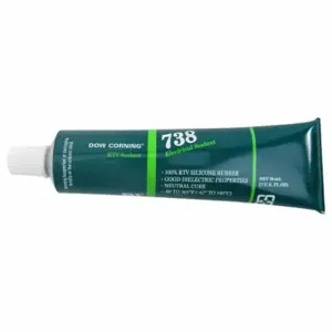 DOW CORNING 1949101 Silicone Sealant, 738, White, 3 Oz, Tube, 301% To 500% Elongation Range | CP3UDX 53DC86