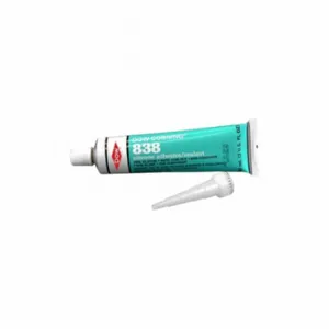 DOW CORNING 2353547 Silicone Adhesive Sealant, 838, White, 3 Oz, Tube, 301% To 500% Elongation Range | CP3UAR 53DC44