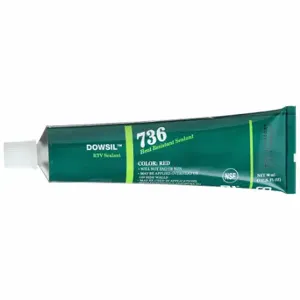 DOW CORNING 2423472 Gasket Sealant, 736, 3.04 fl oz, Tube, Red, Food and Beverage Processing | CP3UCP 53DC30