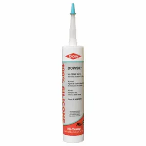 DOW CORNING 4045040 Silicone Sealant, Hi-Temp, Red, 10 Oz, Cartridge, 301% To 500% Elongation Range | CP3UBW 53DD20