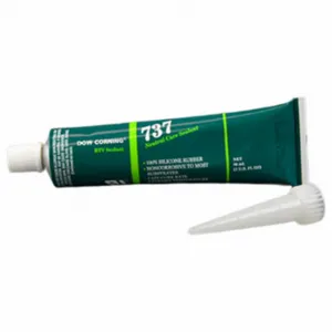 DOW CORNING 4098499 Silicone Sealant, 737, Clear, 3 Oz, Tube, 300% Or Less Elongation Range | CP3UDW 53DC37