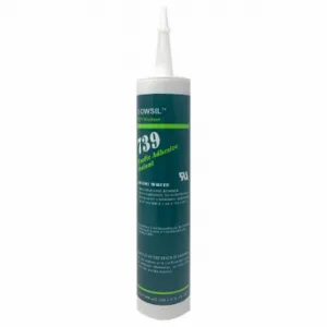 DOW CORNING 99180649 Silicone Sealant, 739, Black, 10 Oz, Cartridge | CP3UBJ 53DC68