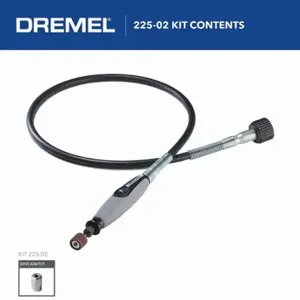 DREMEL 225-02 Flexible Shaft Adapter, Flex Shaft, Flex Shaft Attachment, Square Drive Nut | CV4MDL 802G91