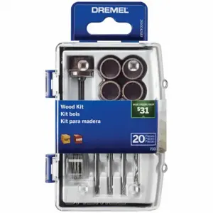 DREMEL 733-01 Rotary Tool Accessory Kit, Wood Working Rotary Accessory Micro Kit, 20 PK | CP3UGT 794A84