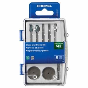 DREMEL 735-01 Rotationswerkzeug-Zubehörset, Glas- und Stein-Rotationszubehör-Mikro-Kit, 8 Stück | CP3UGM 794A86
