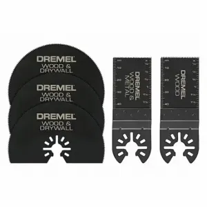 DREMEL MM389 Cutting Blade Set, 5 Blades, Cutting Blade, Cut And Notch Drywall/Metal/Plastic/Wood | CP3UHH 44M713