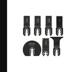 DREMEL MM497U Oscillating Tool Blade Set, 7 Blades, Cutting Blade, Gen Purpose, Circular/Straight | CP3UKU 784J46