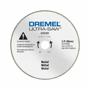 DREMEL US550-01 Diamond Saw Blade, 4 Inch Blade Dia, Dry | CP3UHJ 784J42