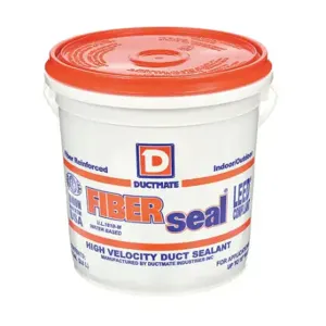 DUCTMATE GRFIBERSEAL1 Acrylic Latex Sealant, FIBERseal, Gray, 128 oz Container Size, Pail | CP3UYF 6EJZ7