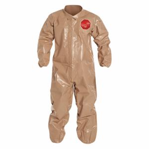 DUPONT C3125TTN5X000600 Collared Disposable Coverall, Light Duty, Taped Seam, Tan, 5XL, 6 Pack | CP3VLE 25RP47