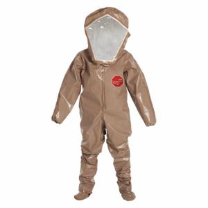 DUPONT C3528TTNMD000600 Encapsulated Suit, Tychem 5000, Rear, Taped Seam, Tan, M, 6 PK | CP3WUC 29ET56