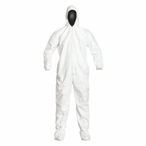 DUPONT IC105SWHXL00250C Coveralls, Light Duty, Serged Seam, Individually Packaged, Xl, 25 PK | CP3WAL 24AF14