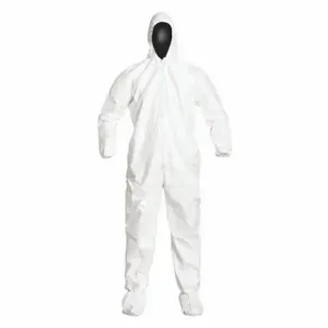 DUPONT IC105SWH2X00250C Coveralls, Light Duty, Serged Seam, Individually Packaged, 2Xl, 25 PK | CP3WPD 24AF11