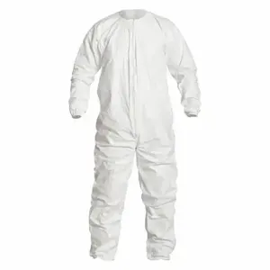 DUPONT IC253BWHSM0025CS Coveralls, Light Duty, Bound Seam, Individually Packaged, 25 PK | CP3WPE 24AF42