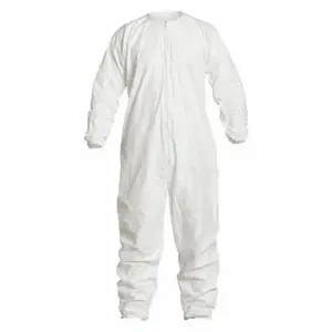 DUPONT IC254BWH2X0025CS Coveralls, Tyvek Isoclean, Bound Seam, 2Xl, 25 PK | CP3WBM 24AF47