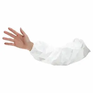 DUPONT IC501BWH0001000B Disposable Sleeve, Tyvek Isoclean, 18 Inch Overall Lg, 5.4 Mil Thick, White, 100 PK | CP3WRN 24AF70